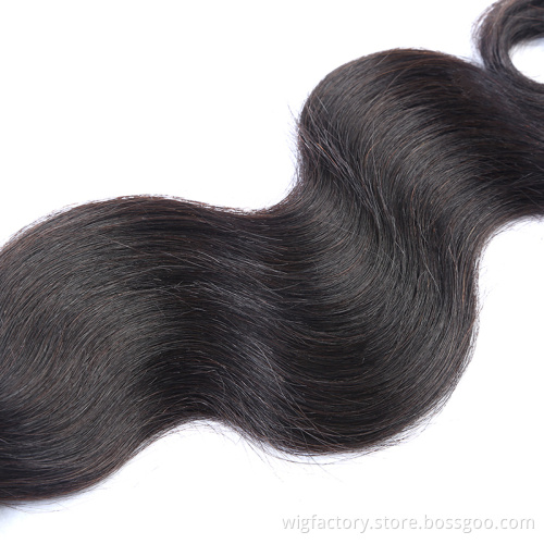8-30 Inch 9a NO tangle and shed free body wave bundles with closure,  body wave hair bundles plus closure